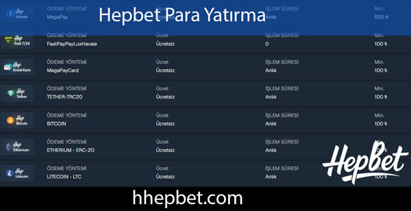Hepbet para yatırma sağlamlığıyla ödemelerde muazzamdır.
